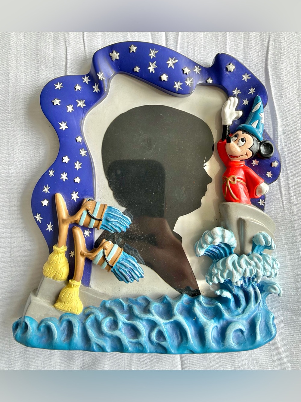 Vintage 2000 Disney's Sorcerer Mickey Mouse Fantasia 3D Picture Frame 4x6